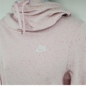 Nike Pink Speckled Hooded Sweatshirt